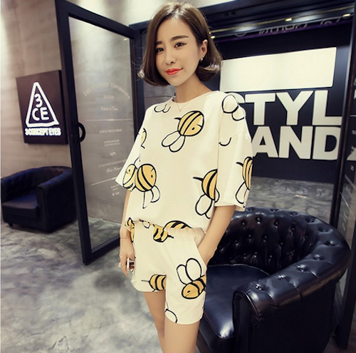 WT21550 Bumble Bee Top and Pant Set As Picture