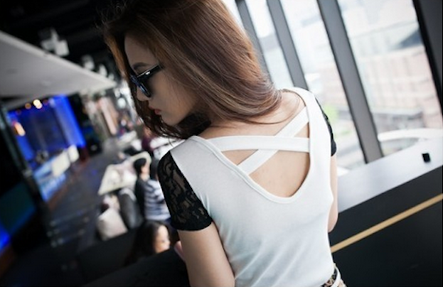 WD21609 Bodycon V-Neck Dress White