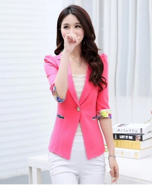 WJ21631 Feminine OL Coat Pink
