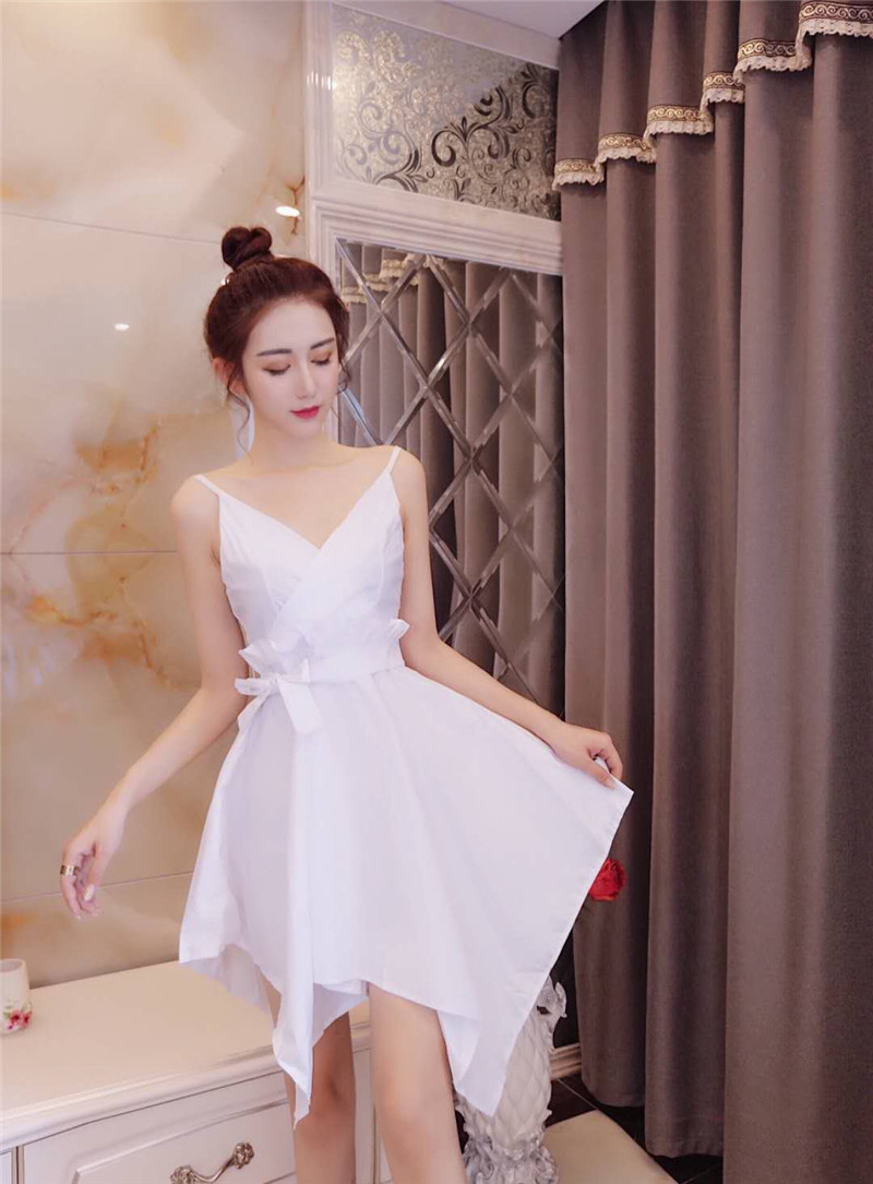 GW2257 Charming Strap Dress White