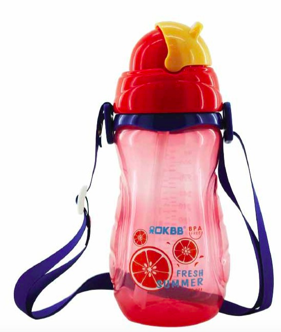 BP-419 BABY DRINKING WATER WITH STRAW BOTTLE RED