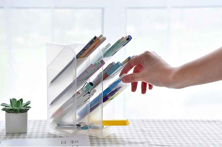 ST-511 Trendy Transparent Stationery Storage Box 
