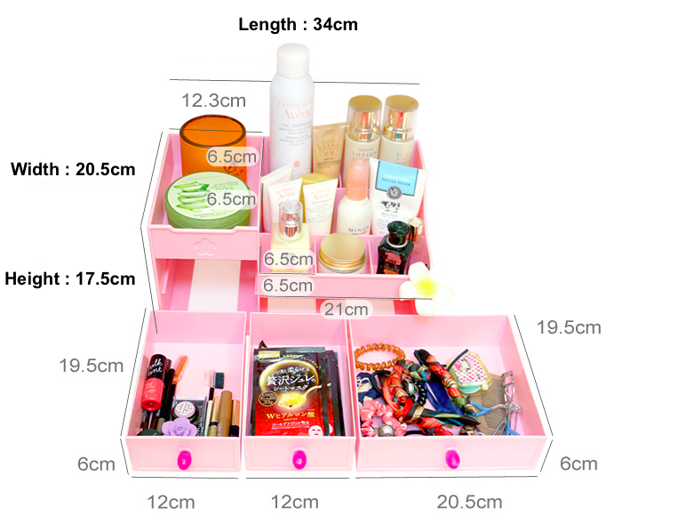ST-520 Cosmetic Storage Box Pink