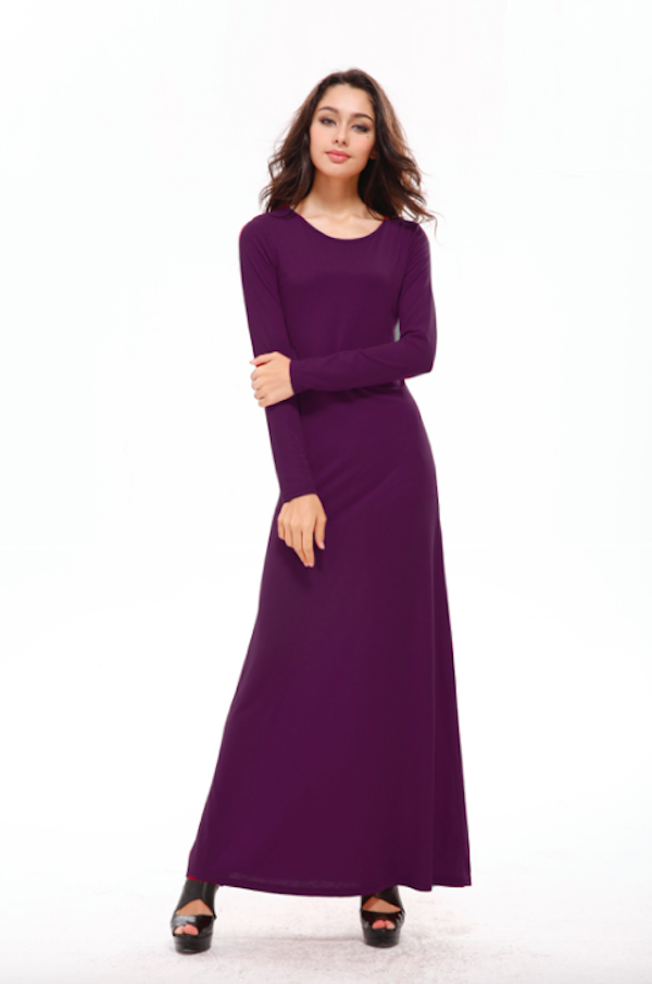 BM71108 Basic Jubah Dark Purple
