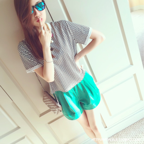 BM71115 Zig Zag Print Top As Picture