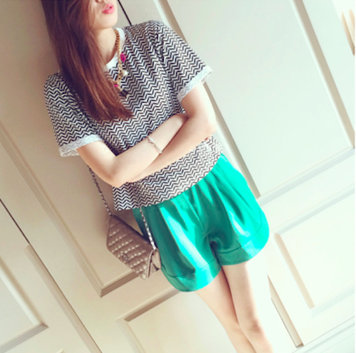 BM71115 Zig Zag Print Top As Picture