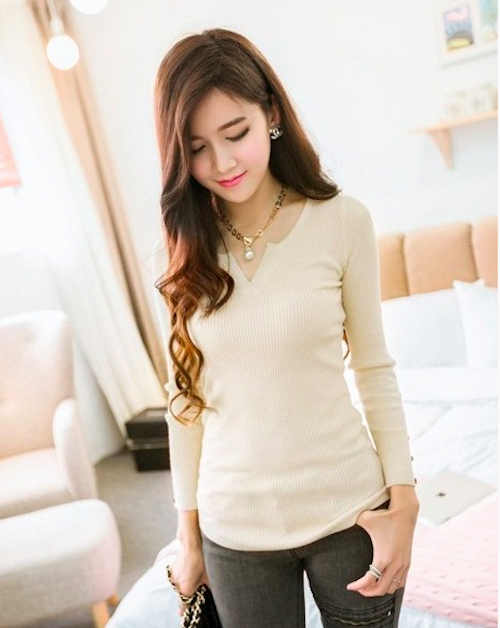 BM71117 Korea Fashion Top Almond