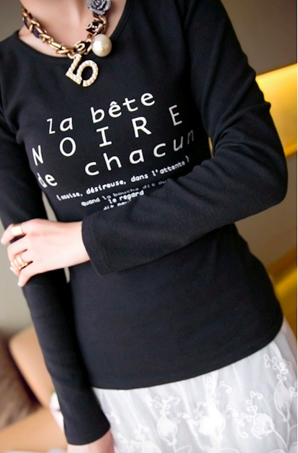BM71124 Casual Stylish T-Shirt Black