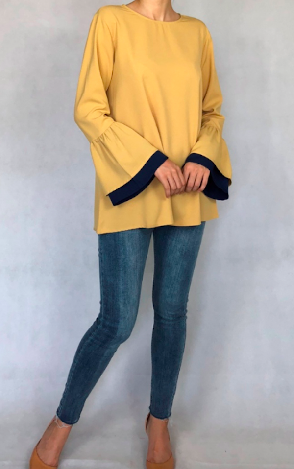 BM71128 Charming Blouse Yellow