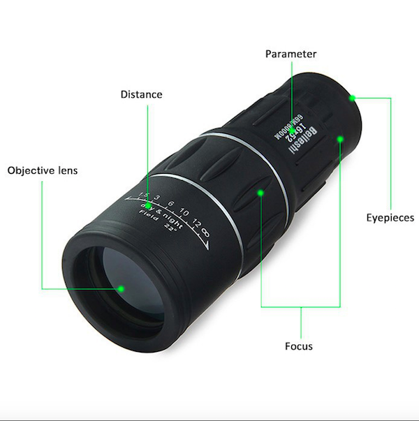 OD789 Monocular Telescope Black