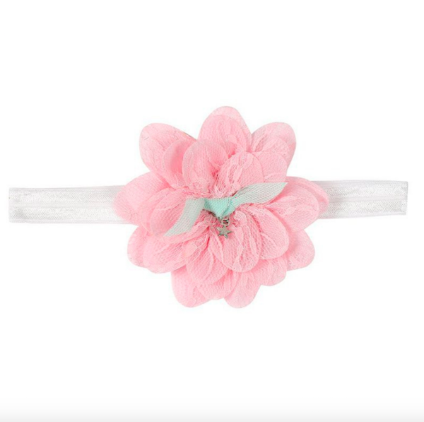 BS900 Baby Flower Headband Pink