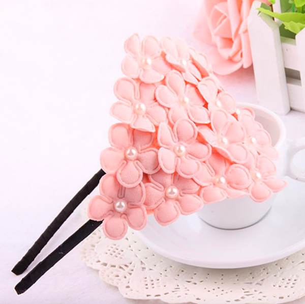 BS903 Flower Hairband Light Pink