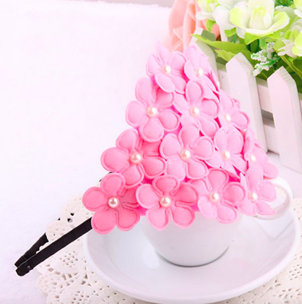 BS903 Flower Hairband Pink