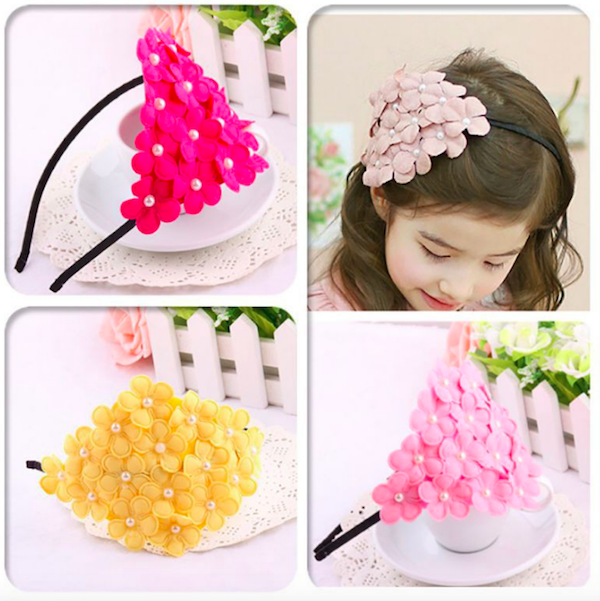 BS903 Flower Hairband Pink