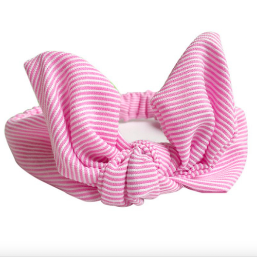 BS904 Cute Baby Hairband Pink Stripe