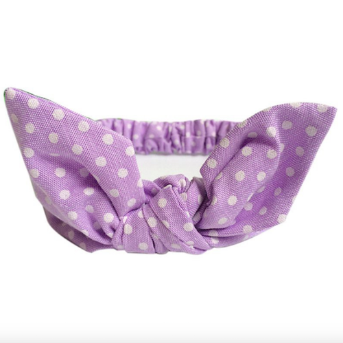 BS904 Cute Baby Hairband Purple Dot