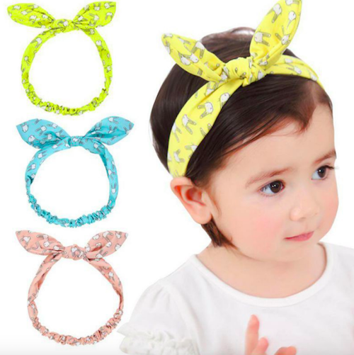 BS905 Cute Baby Bunny Hairband Yellow