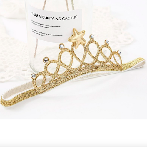 BS906 Baby Crown Hairband Gold