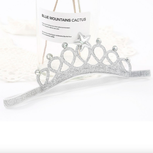 BS906 Baby Crown Hairband Silver