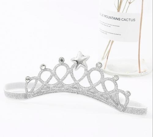 BS906 Baby Crown Hairband Silver