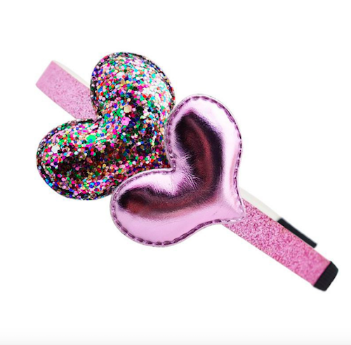 BS907 Baby Hairband Pink Love