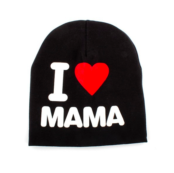 BS912 Baby I Love Mama Hat Black