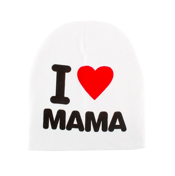 BS912 Baby I Love Mama Hat White