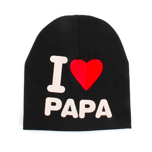 BS912 Baby I Love Papa Hat Black