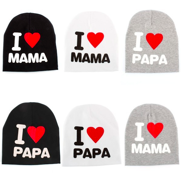 BS912 Baby I Love Papa Hat Black