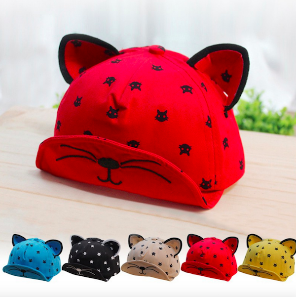 BS918 Cartoon Baby Cap Red