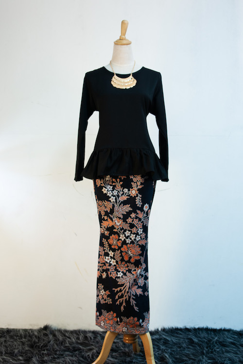 ND0004 Stylish Baju Kurung Black