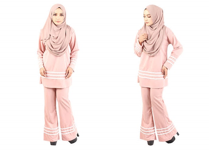 QA-455 Muslimah Set Wear Pink