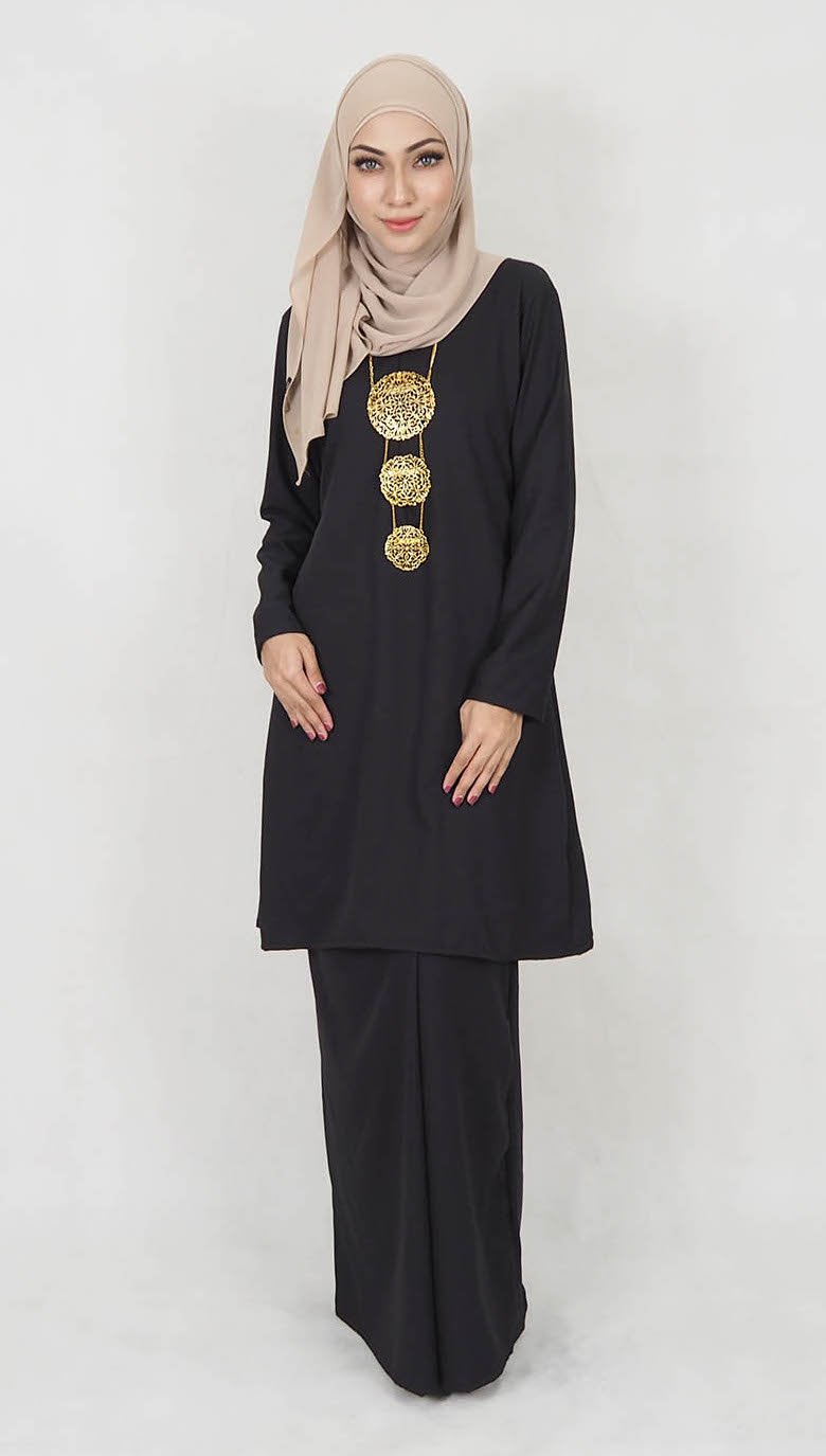 SW5014 Baju Kurung (Plus Size) Black