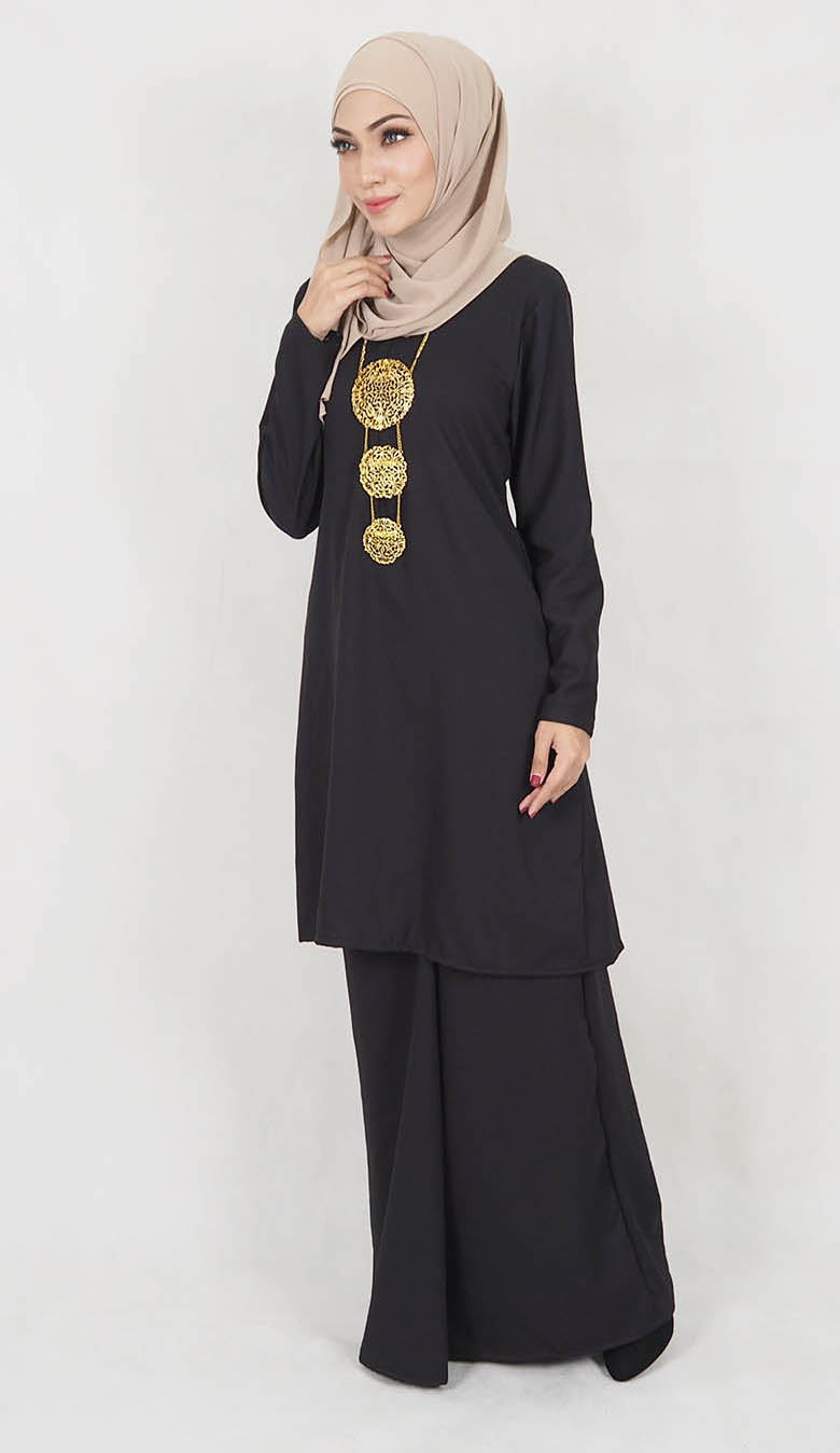 SW5014 Baju Kurung (Plus Size) Black