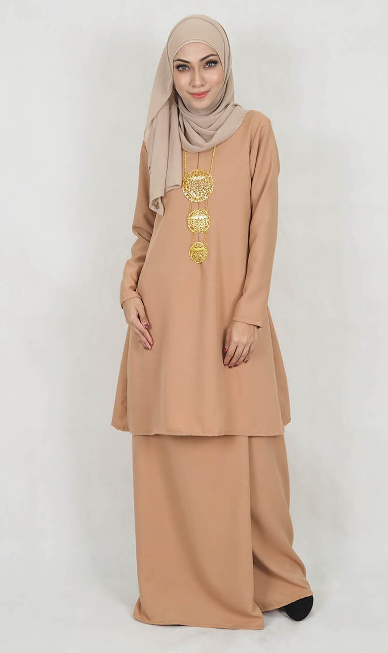 SW5014 Baju Kurung (Plus Size) Dark Brown