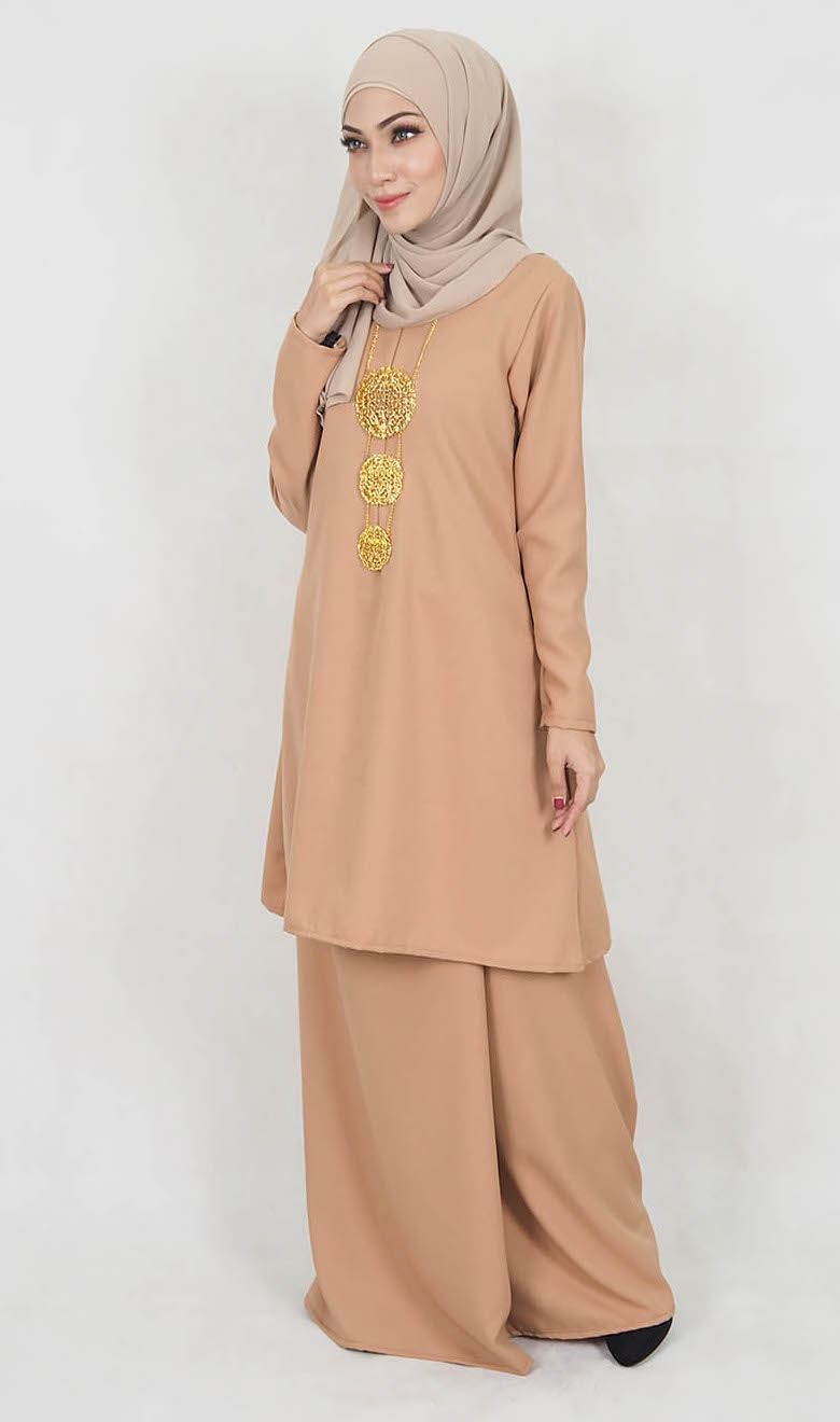 SW5014 Baju Kurung (Plus Size) Dark Brown