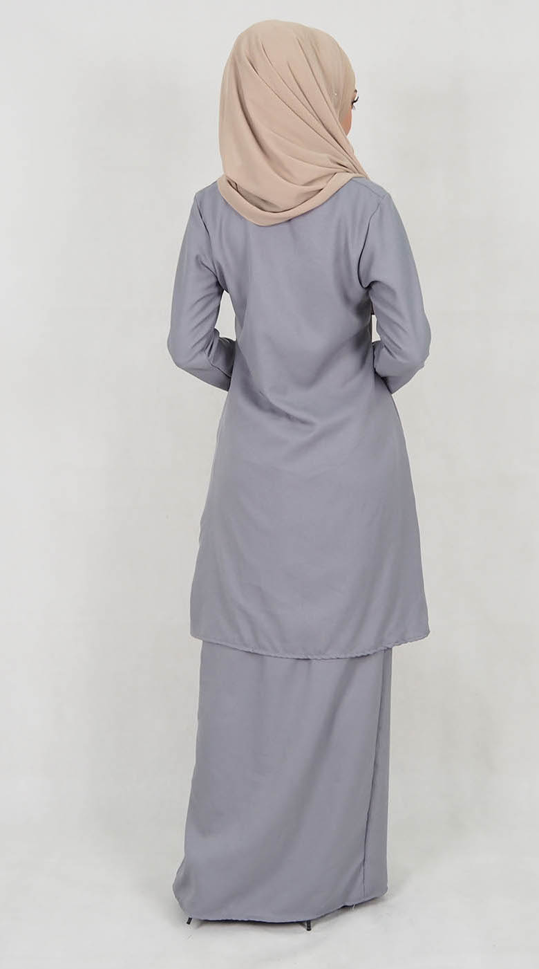 SW5014 Baju Kurung (Plus Size) Grey