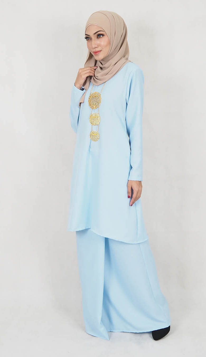 SW5014 Baju Kurung (Plus Size) Light Blue