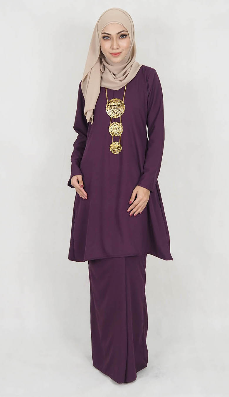 SW5014 Baju Kurung (Plus Size) Purple