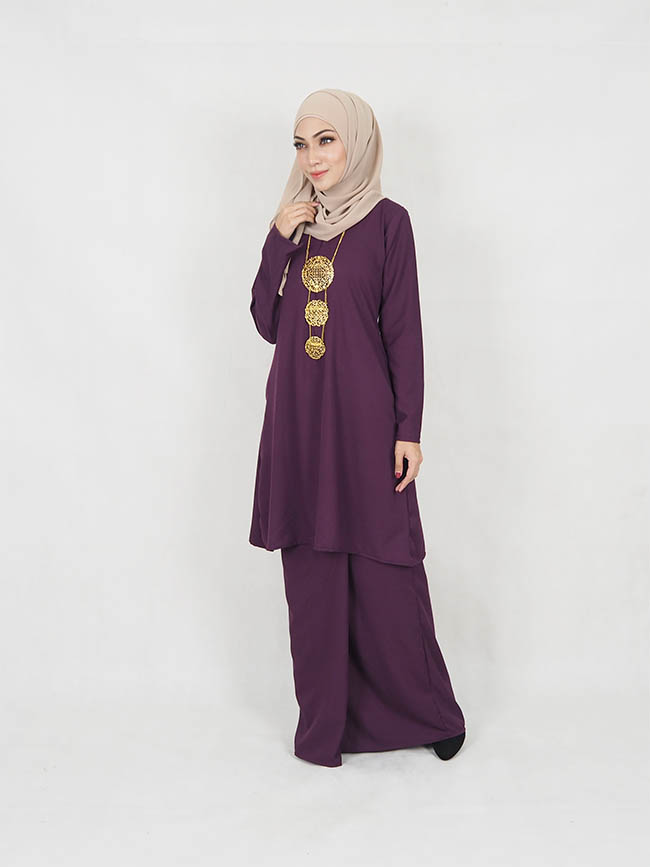 SW5014 Baju Kurung (Plus Size) Purple