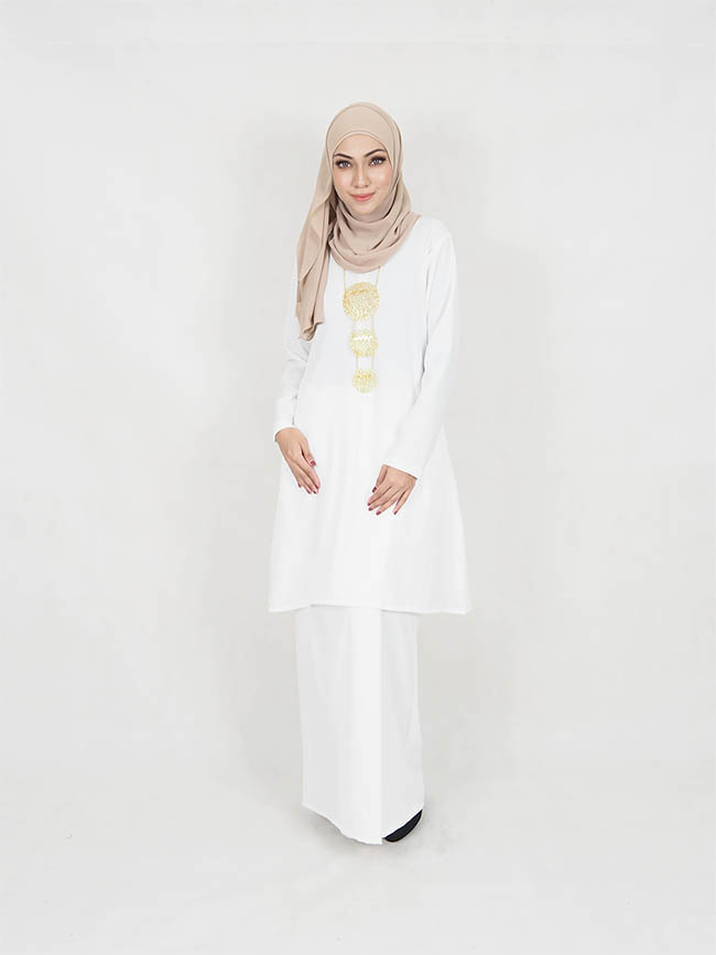 SW5014 Baju Kurung (Plus Size) White