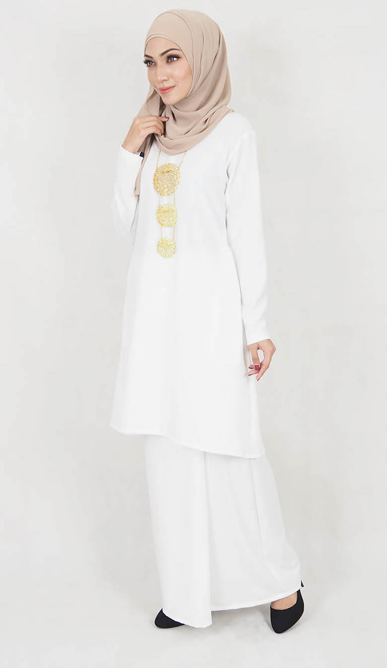 SW5014 Baju Kurung (Plus Size) White