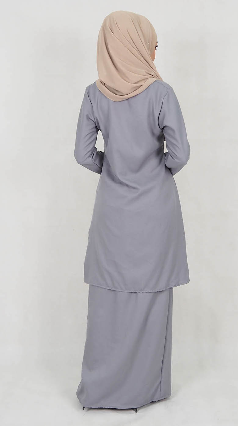 SW5015 Baju Kurung (Plus Size) Grey