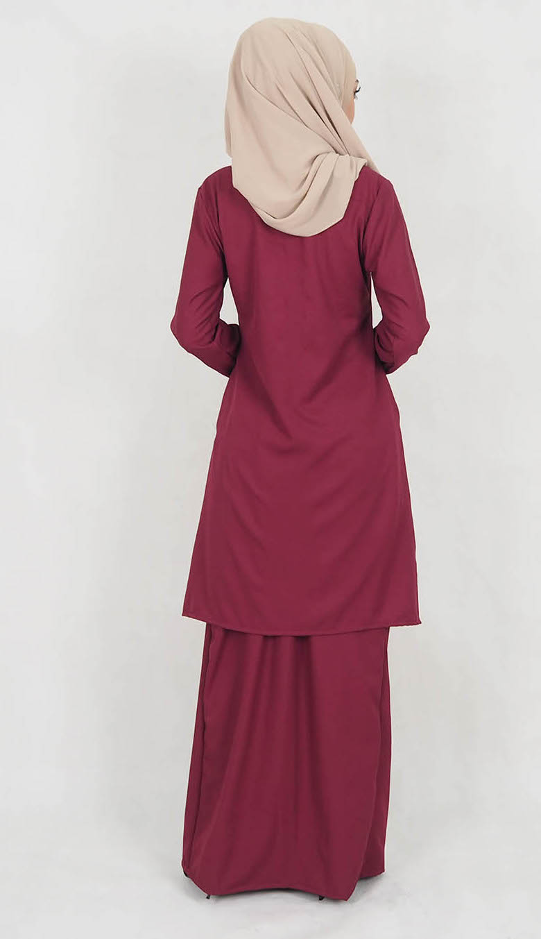 SW5015 Baju Kurung (Plus Size) Maroon