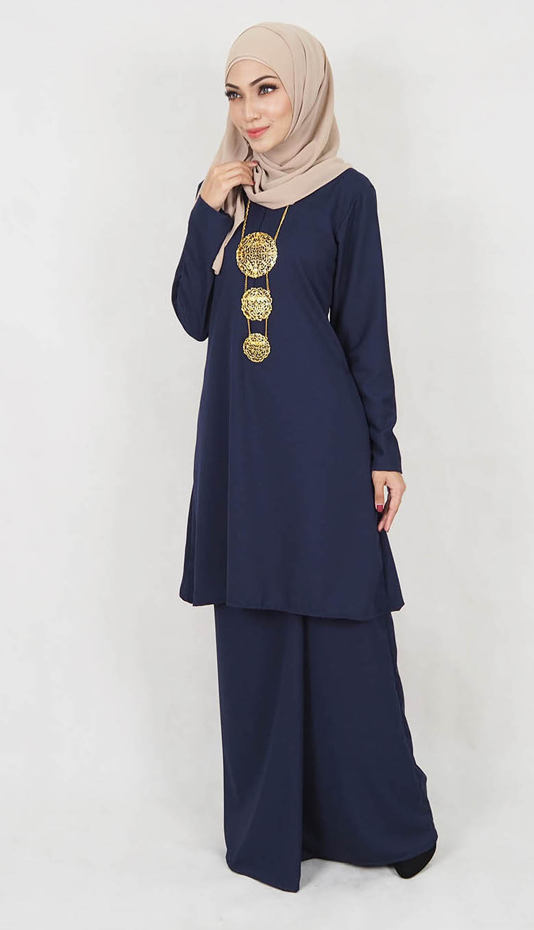 SW5015 Baju Kurung (Plus Size) Navy