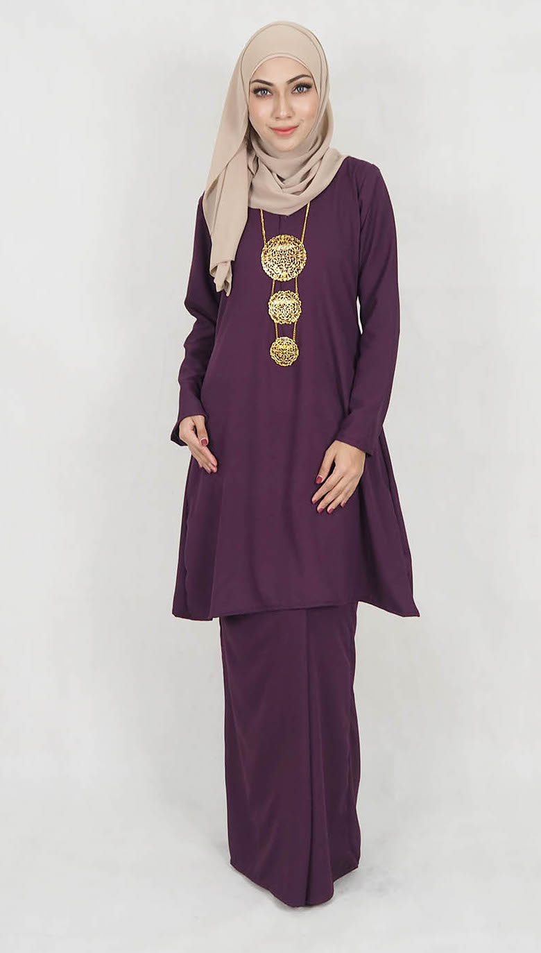 SW5015 Baju Kurung (Plus Size) Purple