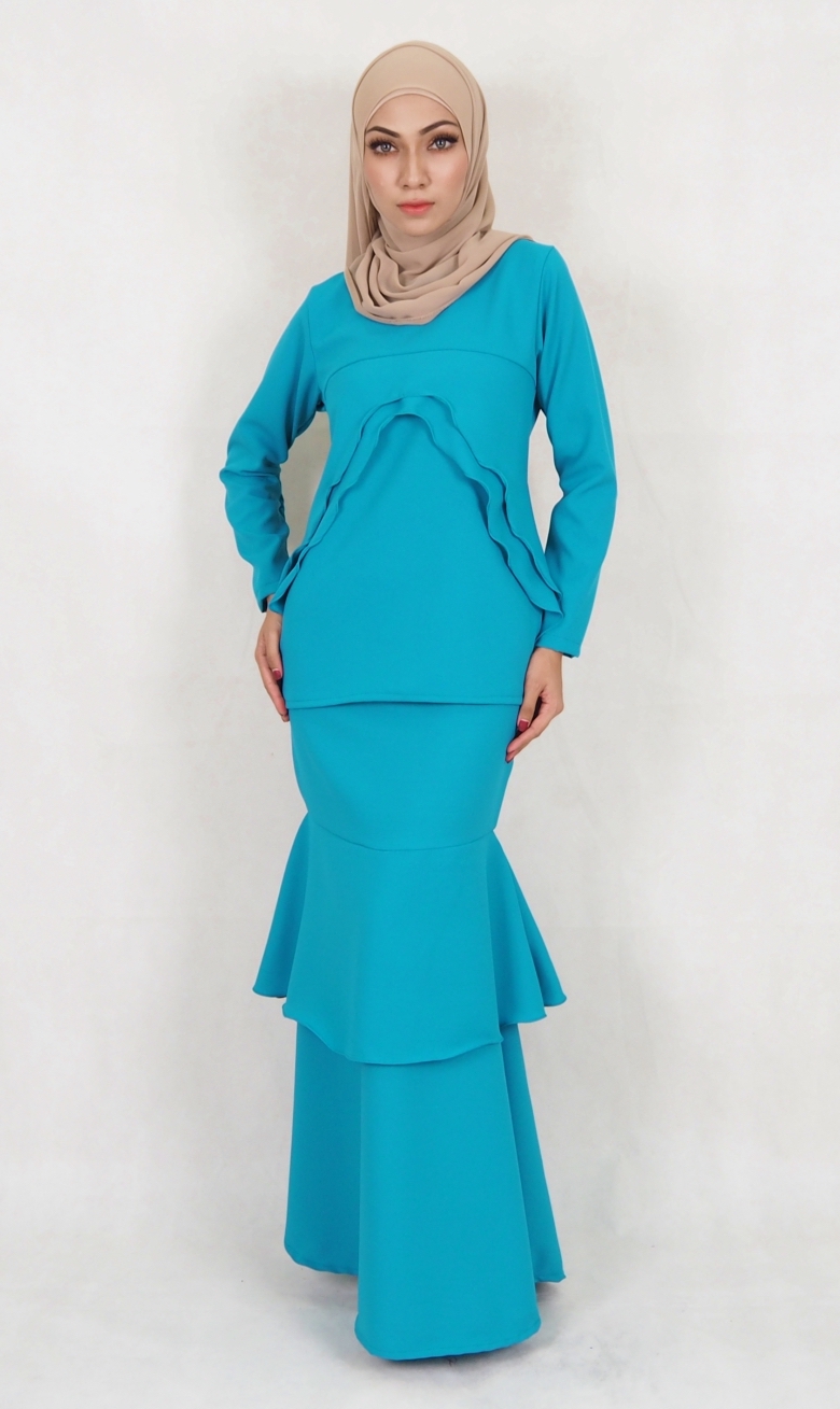 SW5018 Baju Kurung Dark Green