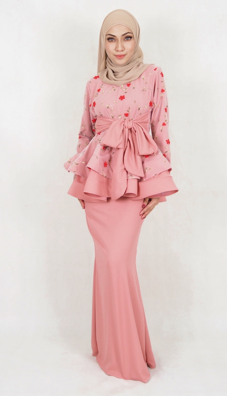 SW5019 Baju Kurung Dusty Pink