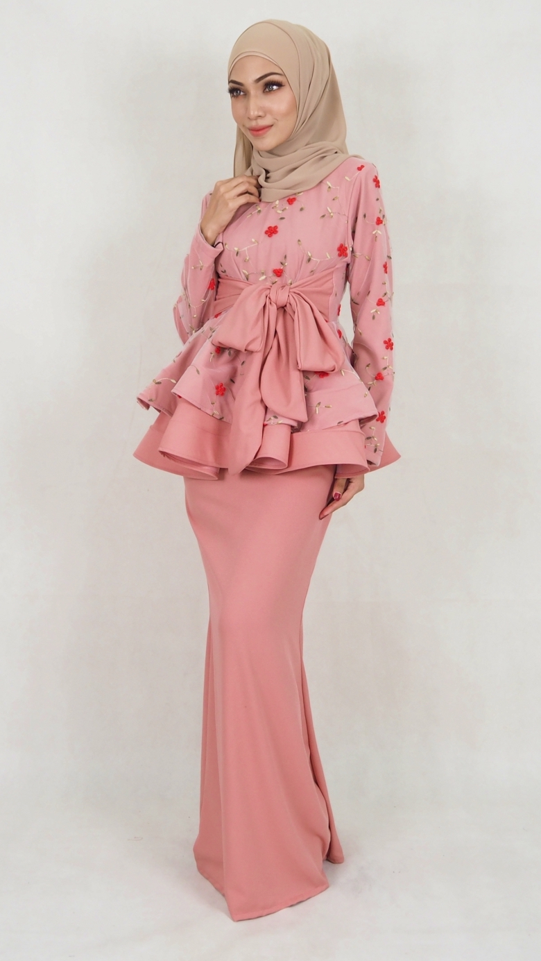 SW5019 Baju Kurung Dusty Pink