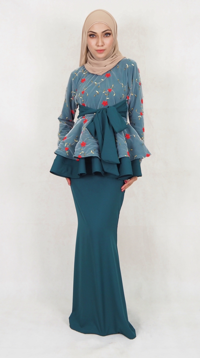 SW5019 Baju Kurung Emerald Green